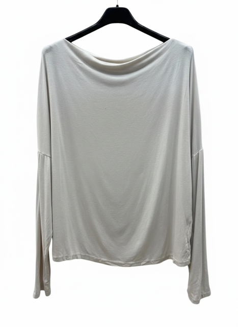 Beige soft flowy top