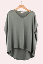 Khaki short sleeved sweater 
