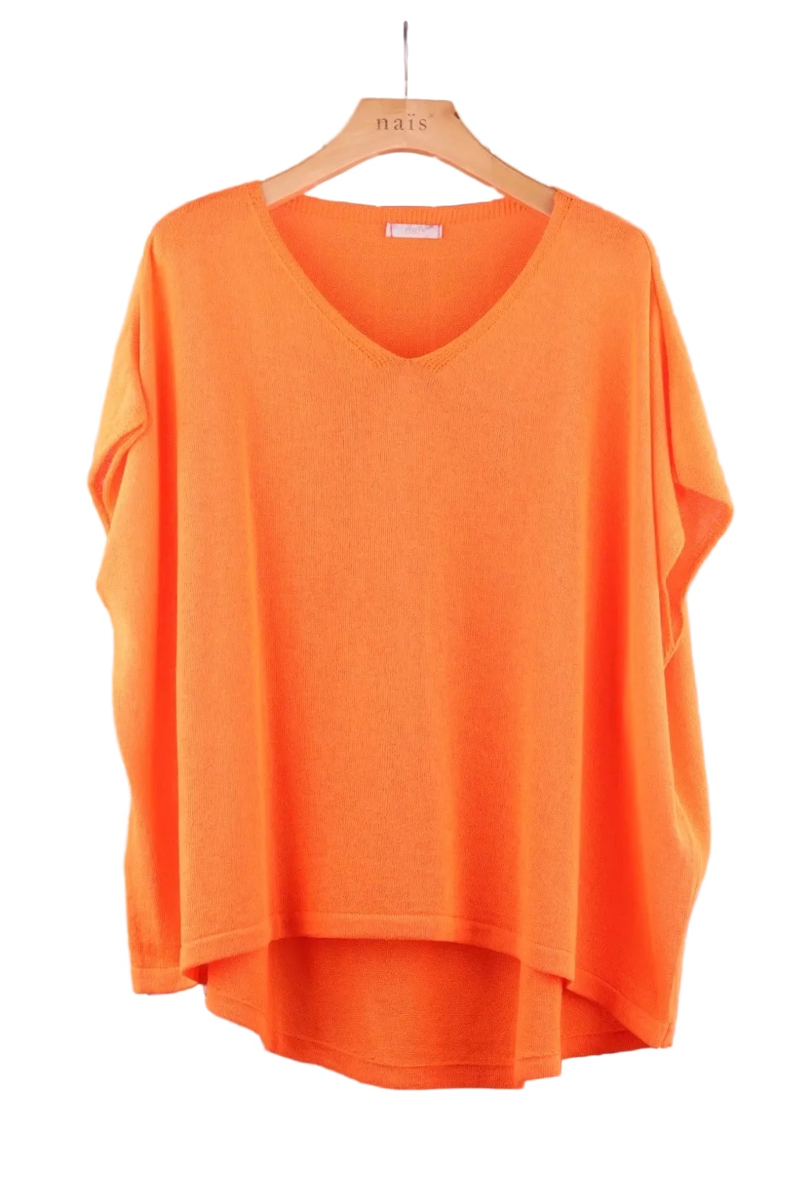 Orange shirt on a hanger 