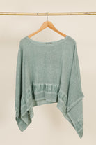 Duck green poncho style top