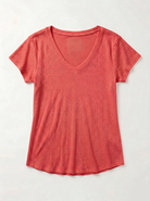 Coral t-shirt on a white background