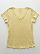 Yellow t-shirt on a light gray background