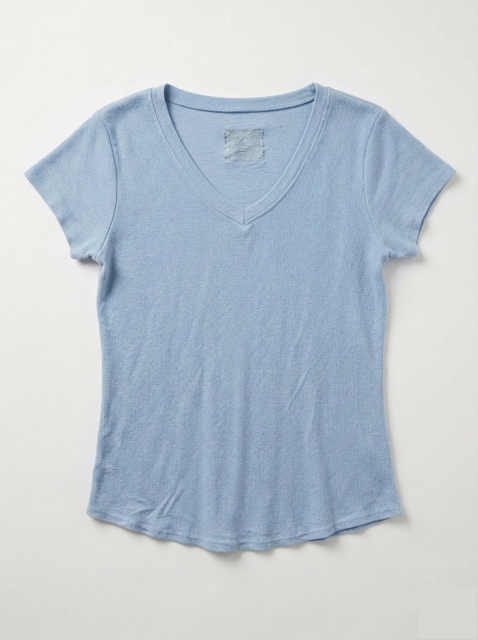 Light blue t-shirt on a white background