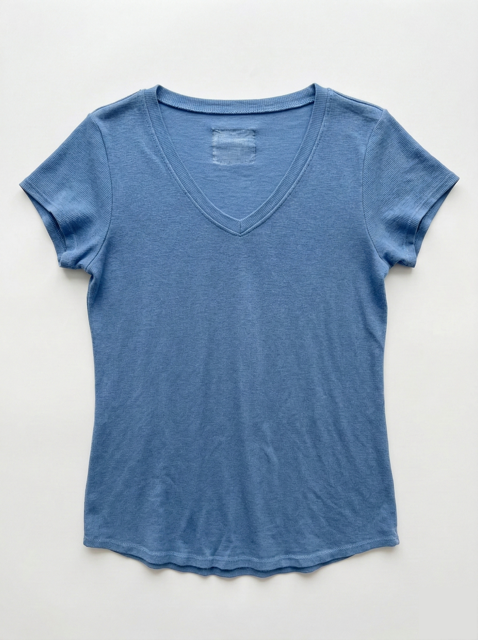 Blue t-shirt on a white background