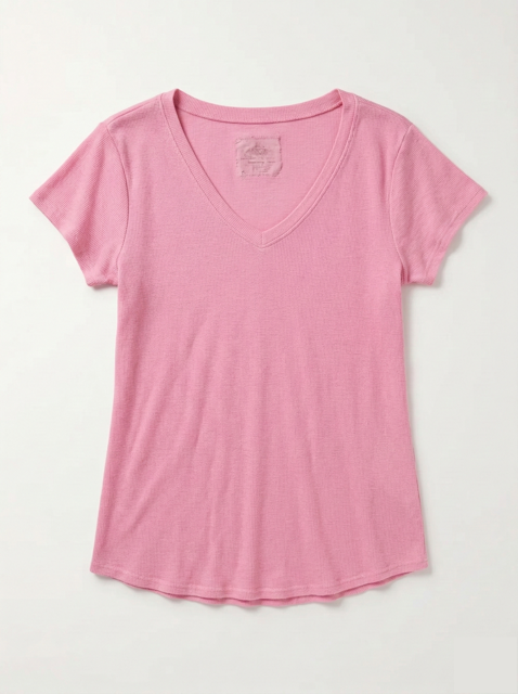 Pink t-shirt on a white background