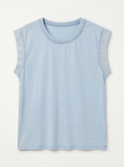 Light blue sleeveless top on a white background