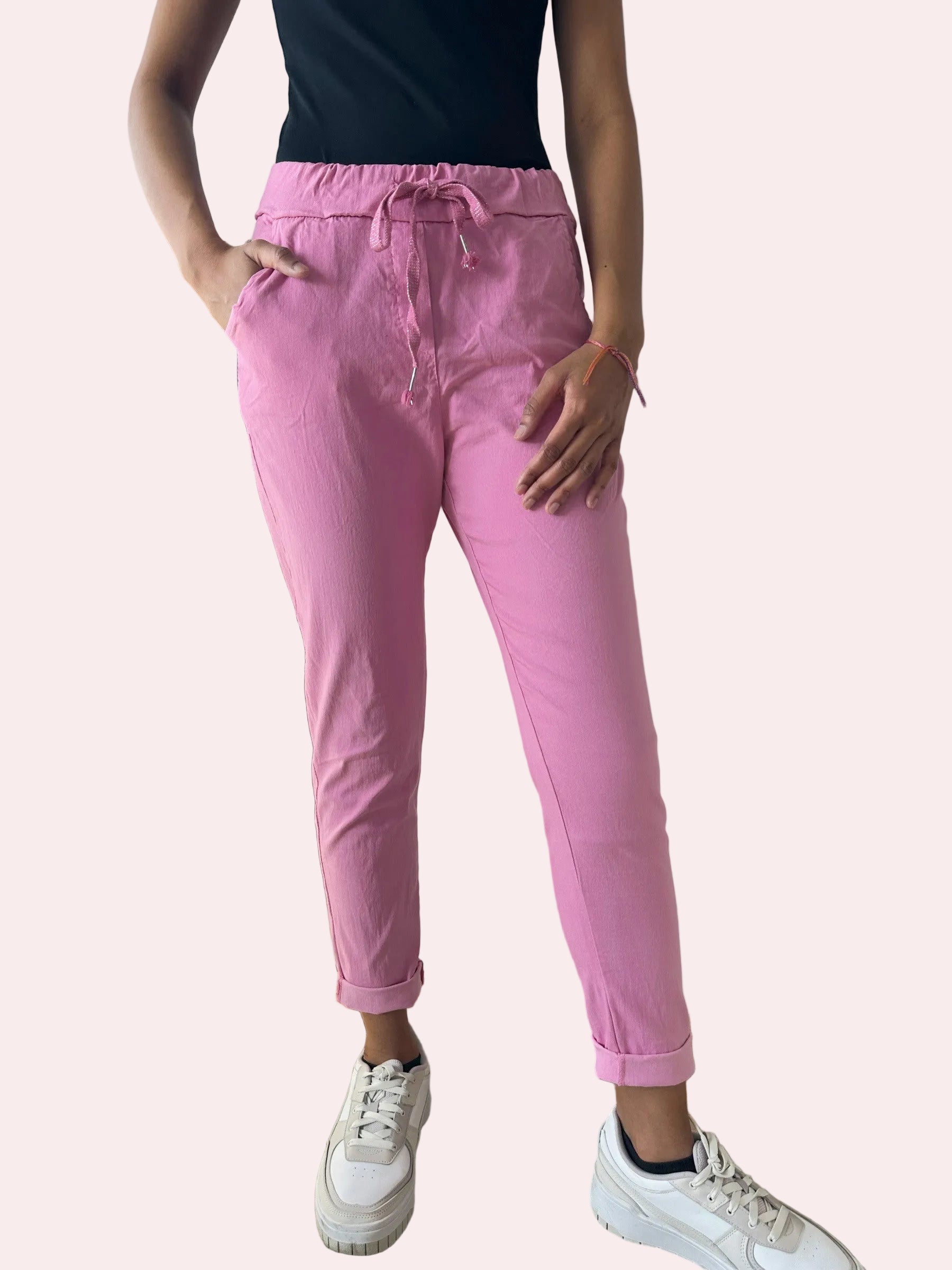 Person wearing pink pants 