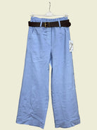 Light blue pants with a belt 