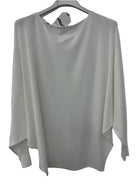 White Sweater with batwing sleeves super soft