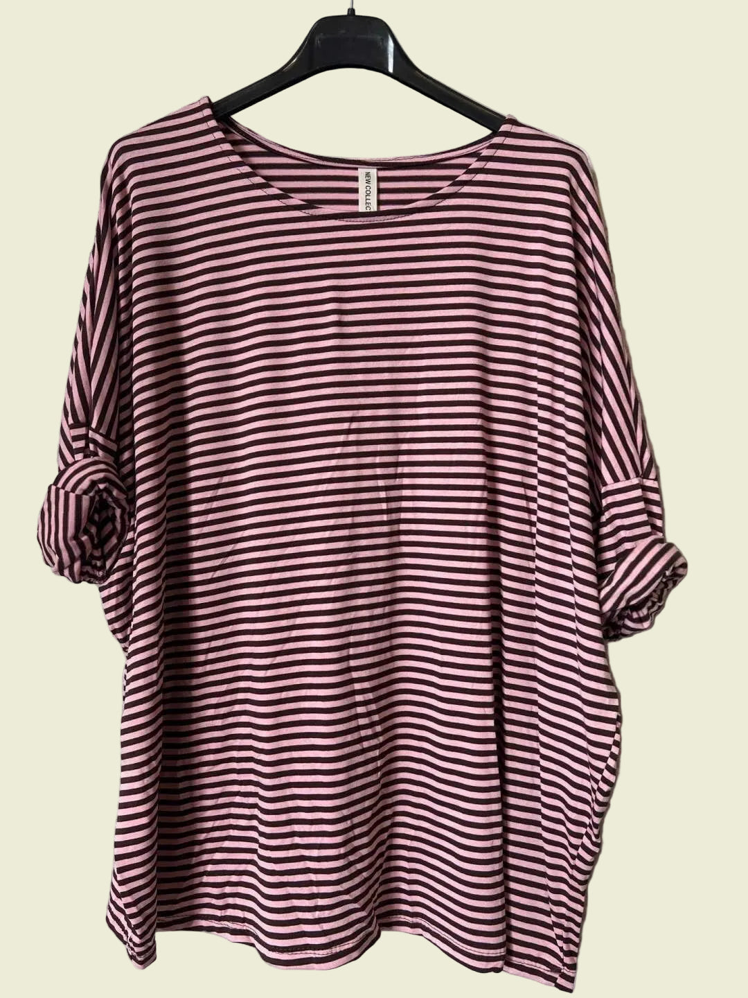 Striped shirt on a hanger