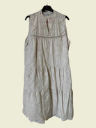 Beige tiered dress sleeveless